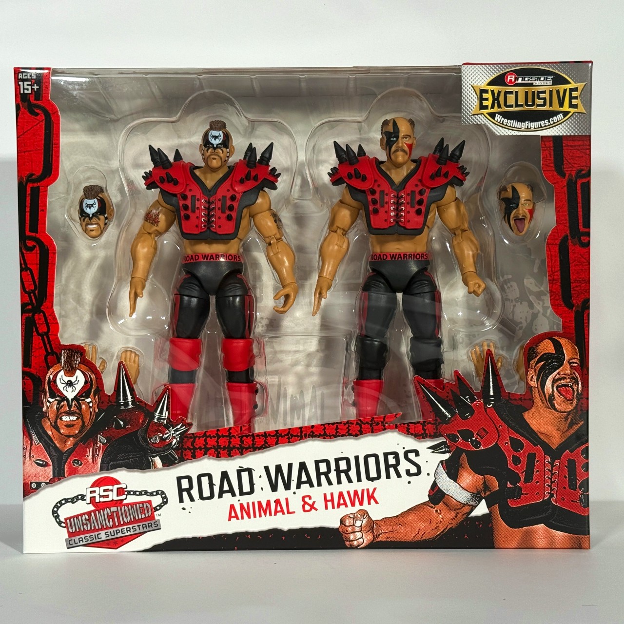 WWE ロードウォリアーズ プロレスフィギュア 2体セット 凶器椅子付き