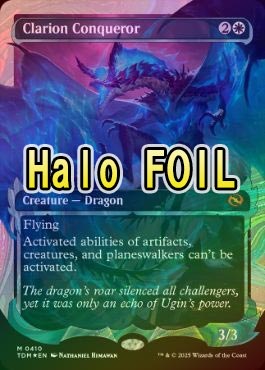 HALO FOIL】【英】鳴り渡る龍哮の征服者/Clarion Conqueror[白MR]【TDM