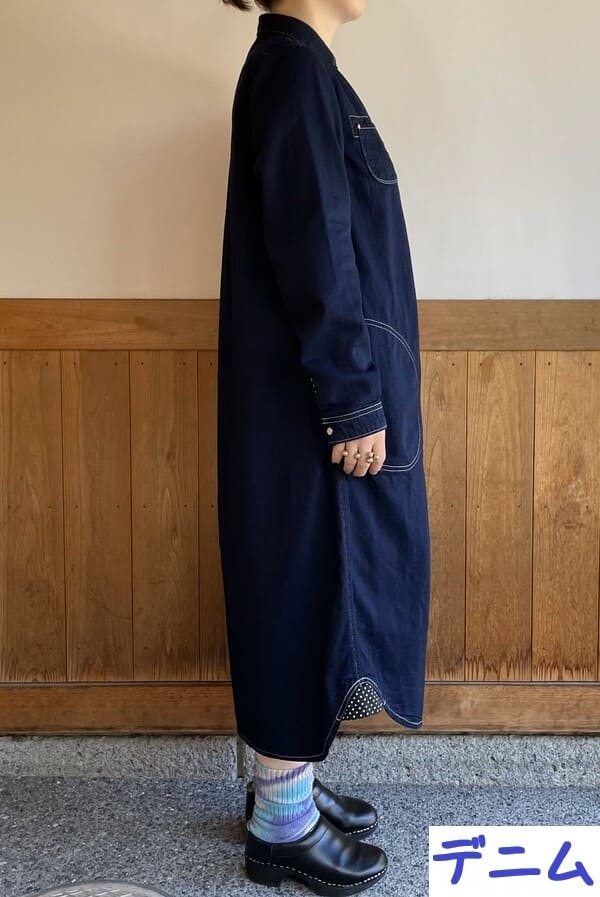 BlueTrick】ロングワンピース （デニム／ドット） | ワンピース