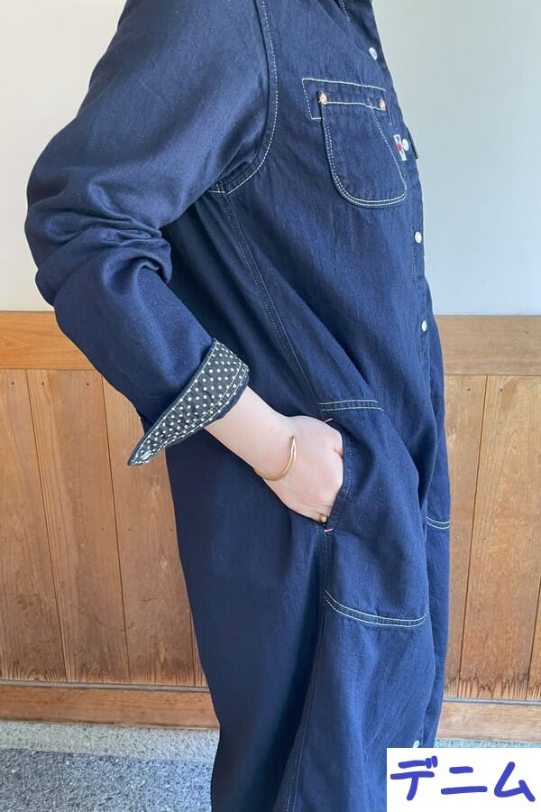 BlueTrick】ロングワンピース （デニム／ドット） | ワンピース