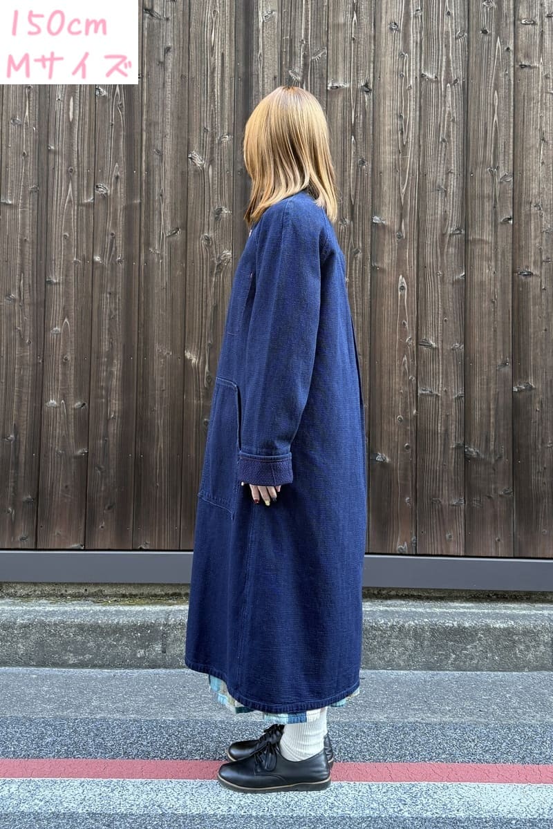 BlueTrick】デコボコダック ロングショップコート（ユニセックス