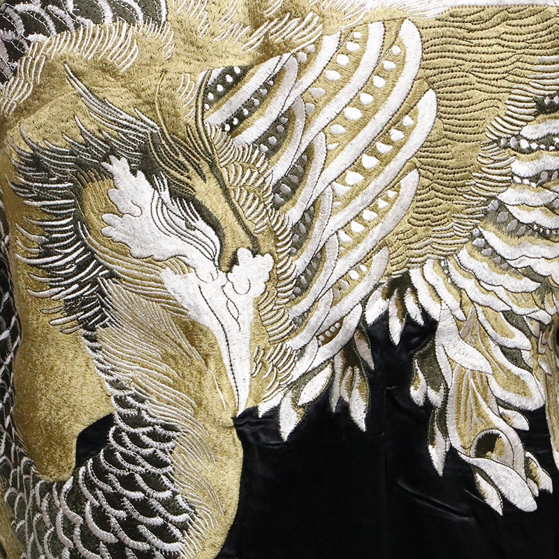 花旅楽団 はなたびがくだん 鳳凰 柄 刺繍 和柄 リバーシブル