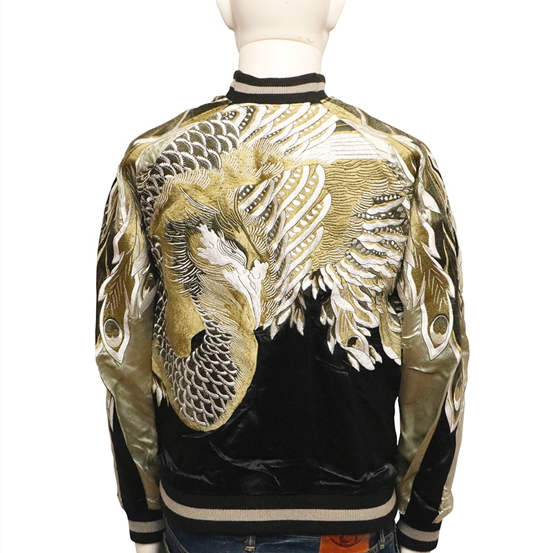 花旅楽団 はなたびがくだん 鳳凰 柄 刺繍 和柄 リバーシブル