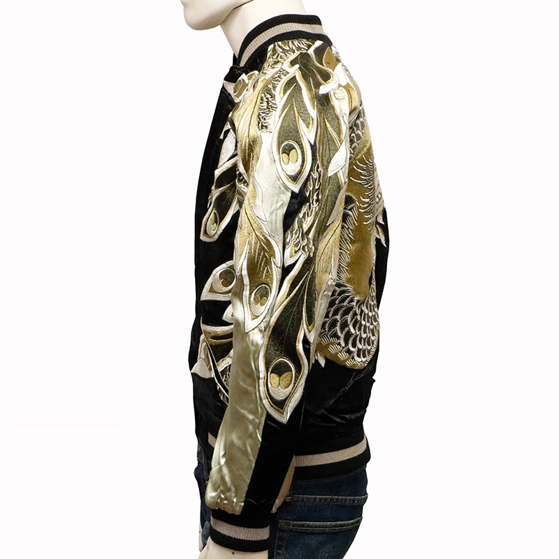 花旅楽団 はなたびがくだん 鳳凰 柄 刺繍 和柄 リバーシブル