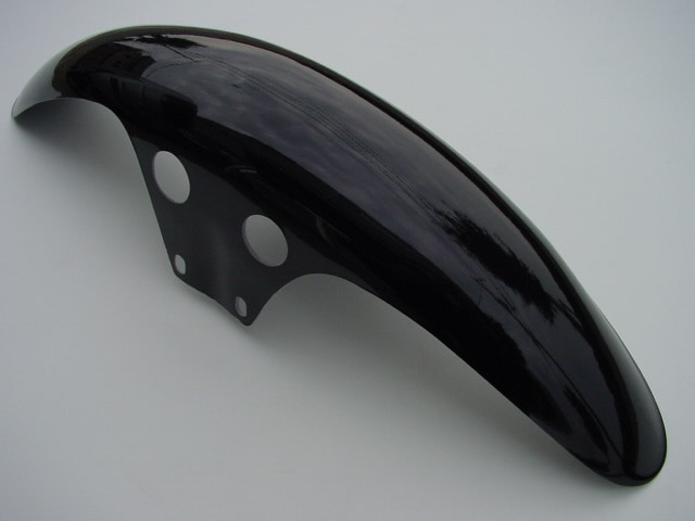 Z400FX/Z1/Z2 JMCタイプFRPフロントフェンダー(黒ゲル) ※極厚