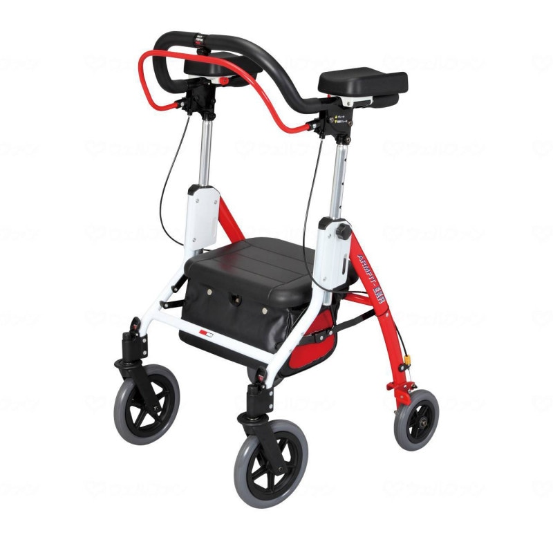 アームフィットEXR 室内外兼用歩行車 レッド 【LINE・メルマガ限定