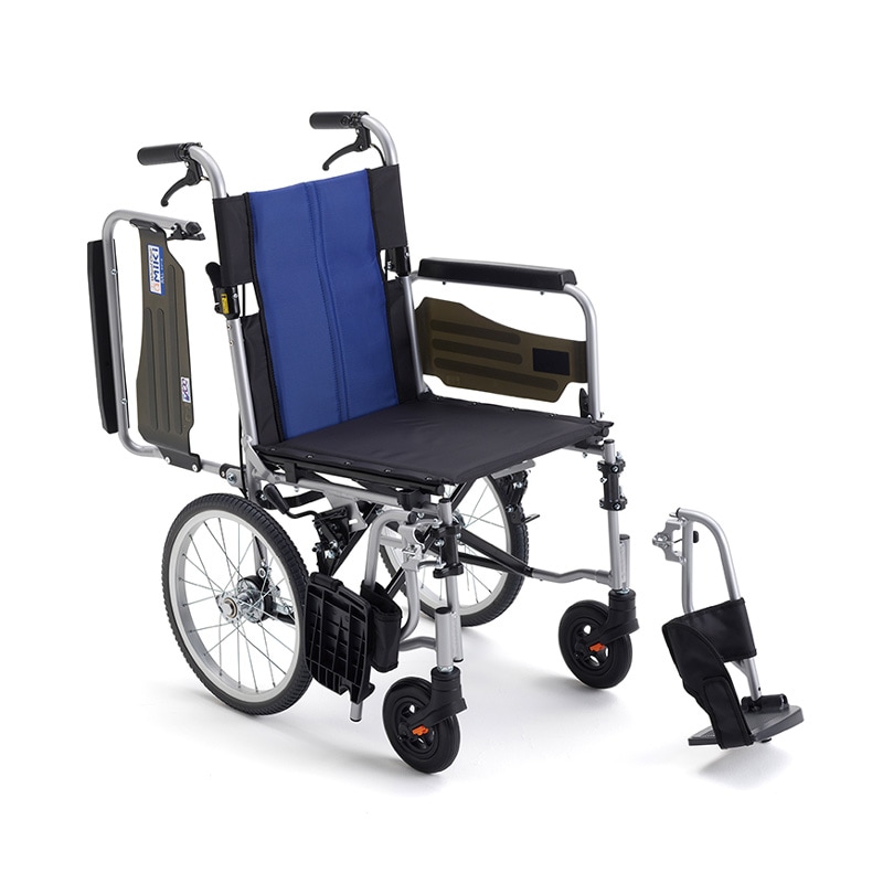 送料無料】BAL-R3 自走型車椅子 背折れ式 介助ブレーキ付 肘跳ね上げ