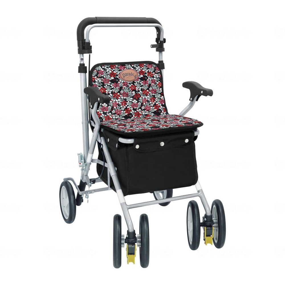 パレード 花柄紺 【LINE・メルマガ限定クーポン対象】 ｜ シルバーカー