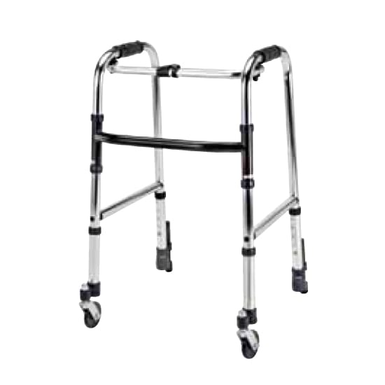 室内専用】アルミ歩行器（固定型）前輪自在キャスター付 【LINE