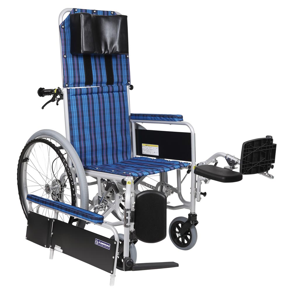 自走用リクライニング車椅子 RR52-NB（介助ブレーキ付）肘掛着脱・脚部