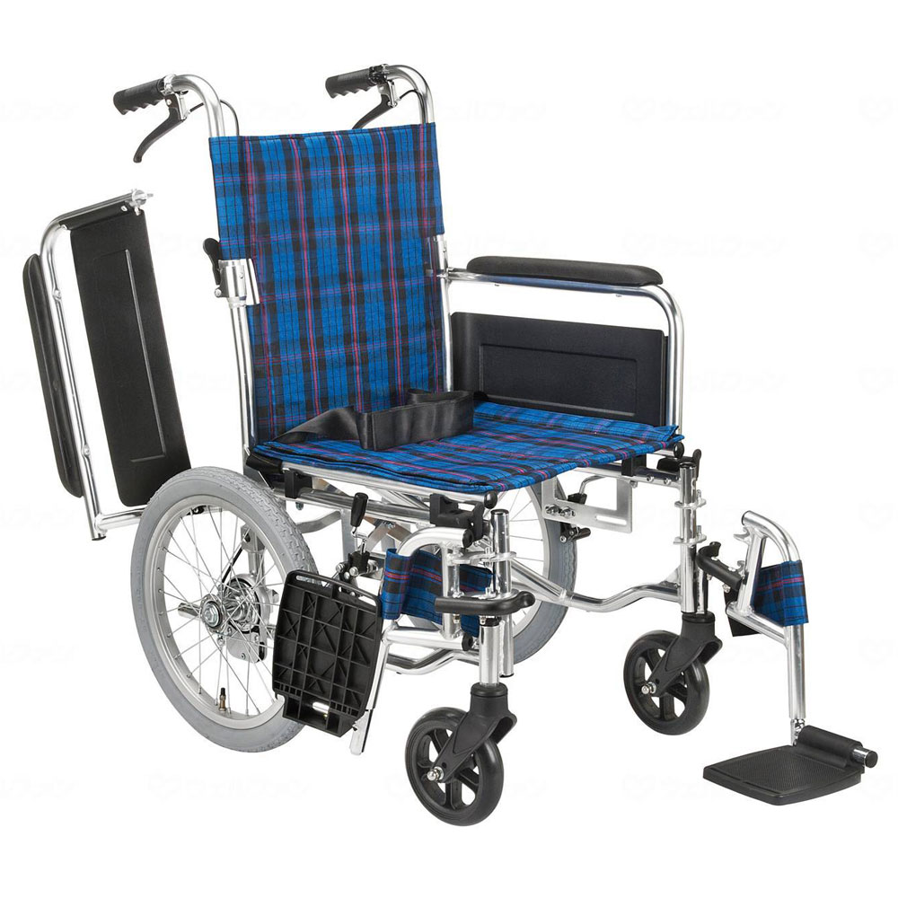 介助用車椅子KS70－4043 背折れ式・介助ブレーキ付・肘掛け