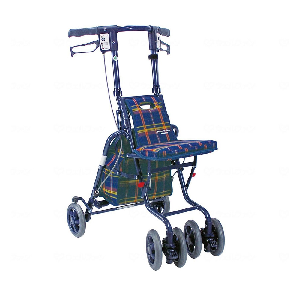 サニーウォーカーSP -小- GCブルー ｜ シルバーカー・歩行器,シルバー