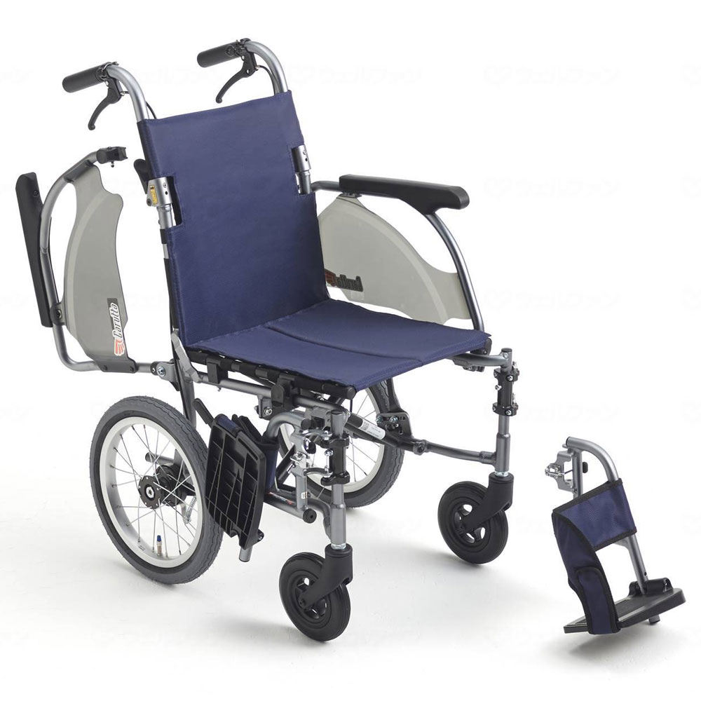 介助用車椅子CRT－4 背折れ式・介助ブレーキ付・肘掛け跳ね上げ