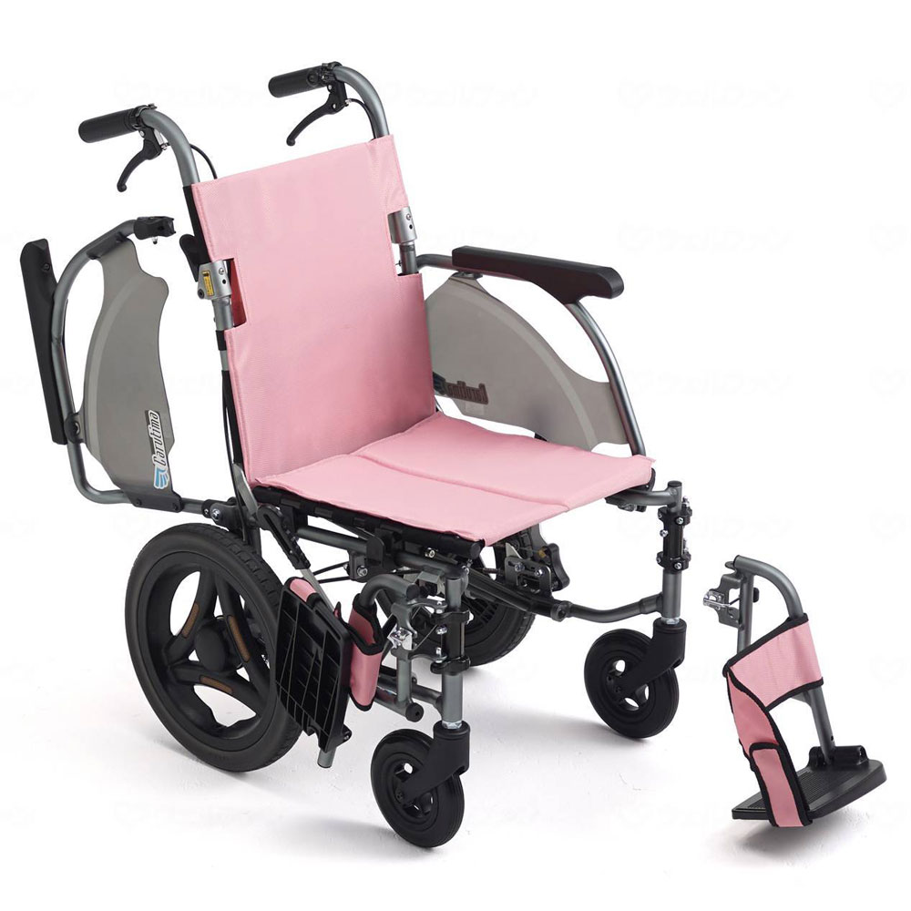 介助用車椅子CRT－8 背折れ式・介助ブレーキ付・肘掛け跳ね上げ