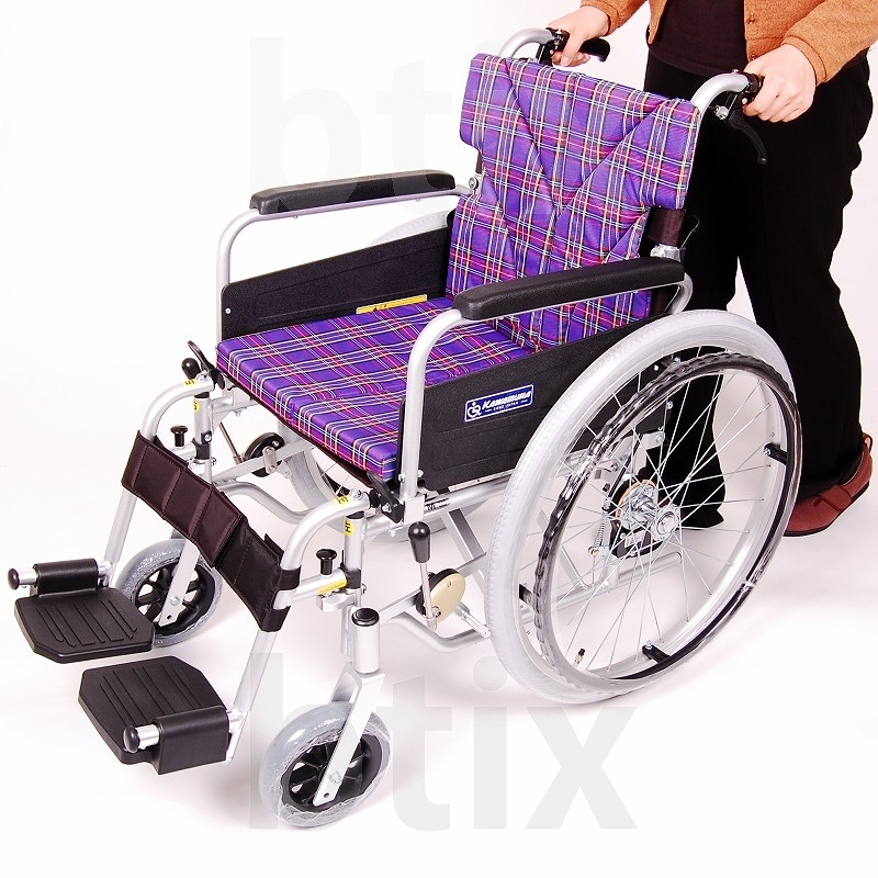 自走用車椅子KA822－40B－M（後輪22インチ）介助ブレーキ付