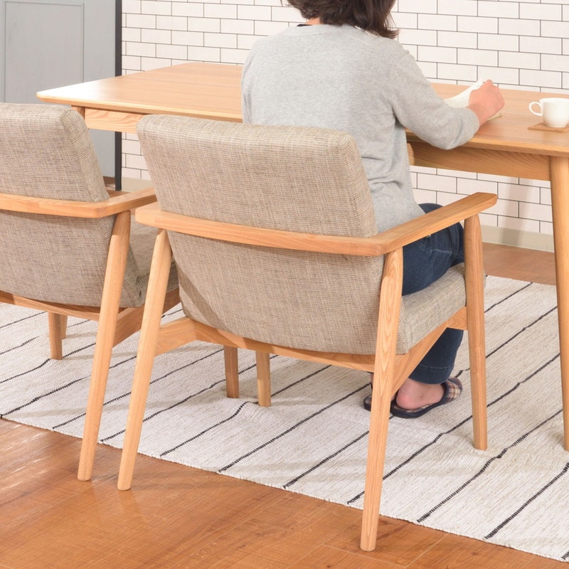 1人掛け】北欧風 天然木 ダイニングチェア / リズ｜ベッド・マットレス