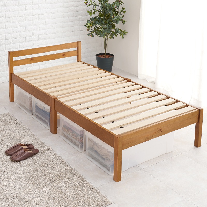 M様 【引き取り1万】 無印良品 木製ベットフレーム セミダブル（脚付き