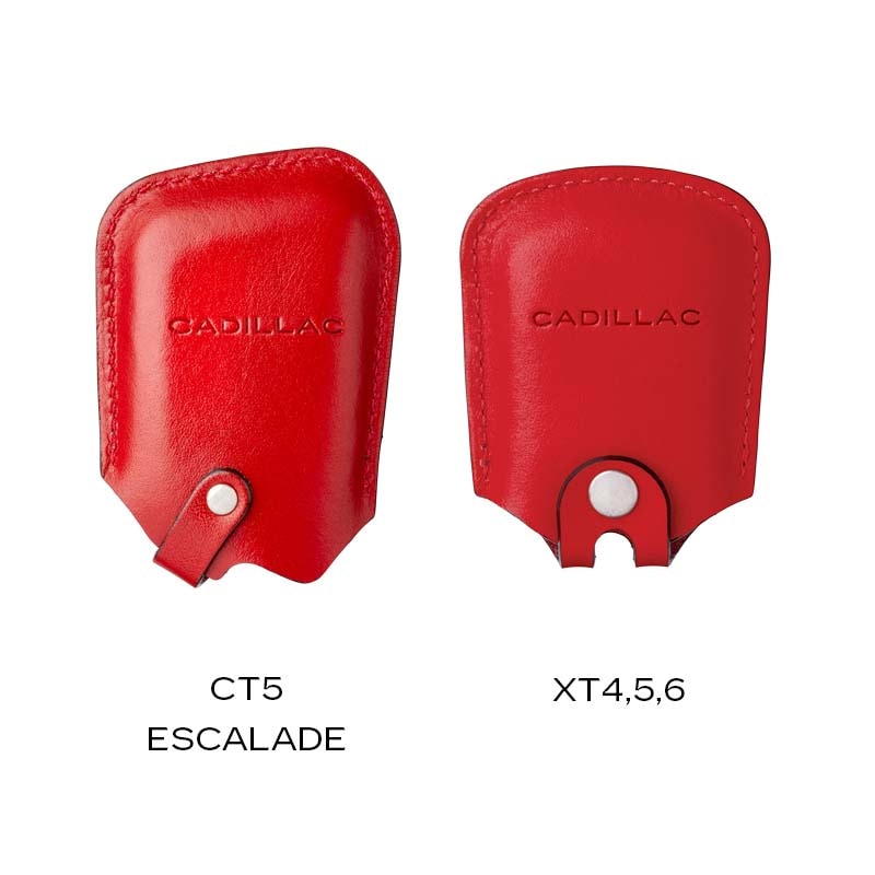 受注生産】レザーキーケース（RED）XT4、5、6／CT5／ESCALADE※受注生産