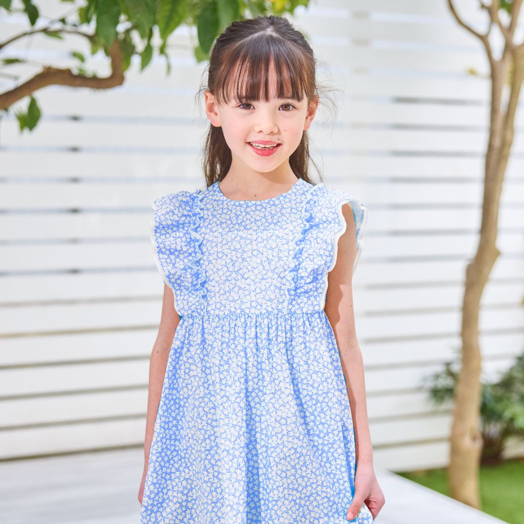 CLEARANCEセール50％OFF】コットンフラワーワンピース 90 100 110 120