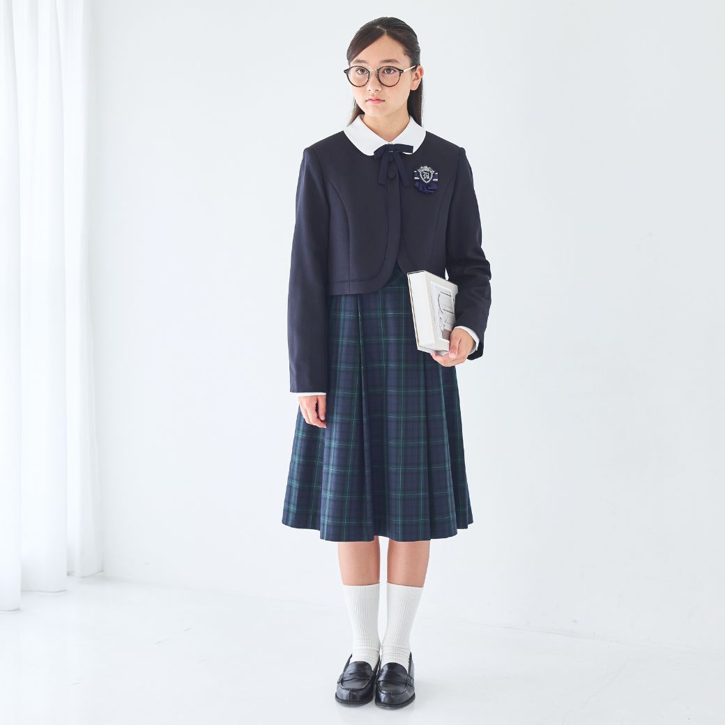 中学受験当日・面接でも安心！】ブラックウォッチスーツセット 140 150