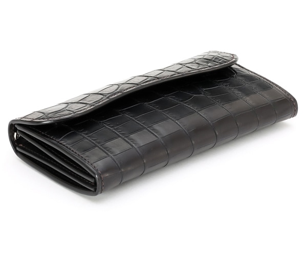 選べるノベルティ付】 ワイルドスワンズ クロコダイル ウェイブ 長財布