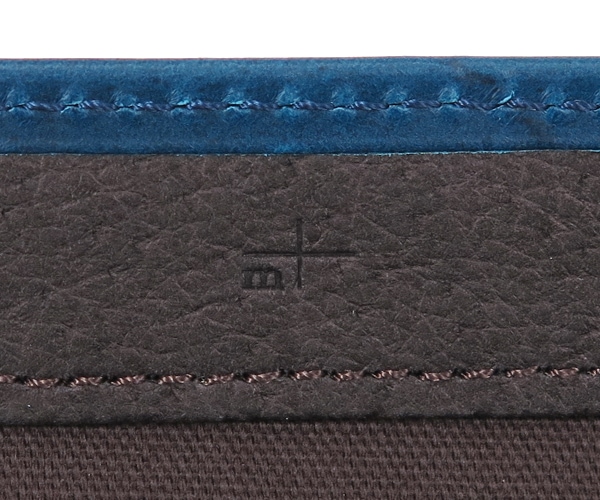 エムピウ m+ ミッレフォッリエ 2P25 ミニ財布 （カラー：ブルー×チョコ