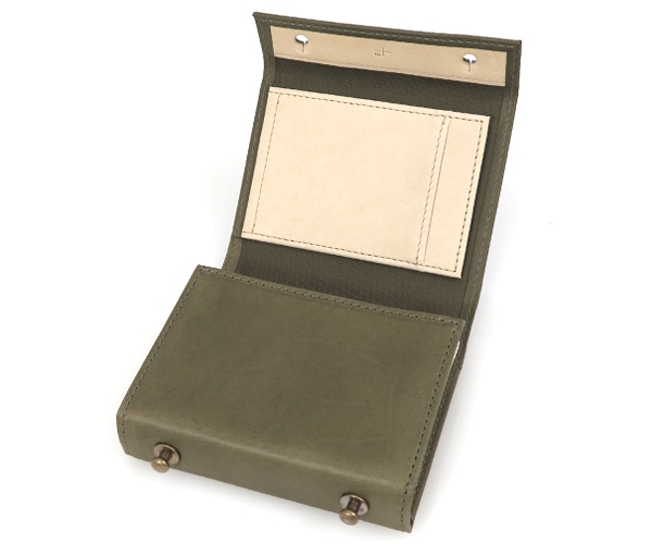 エムピウ m+ ミッレフォッリエ 2P30 ミニ財布 （カラー：グリージョ