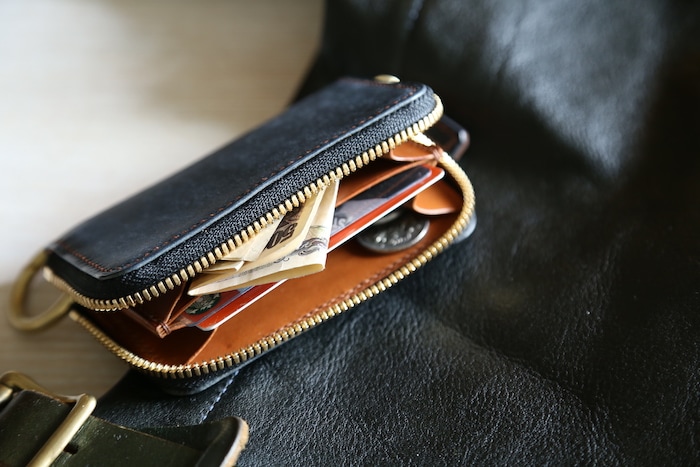 スモールジップウォレット ”Link（リンク）” ネイビー | Wallet,Short