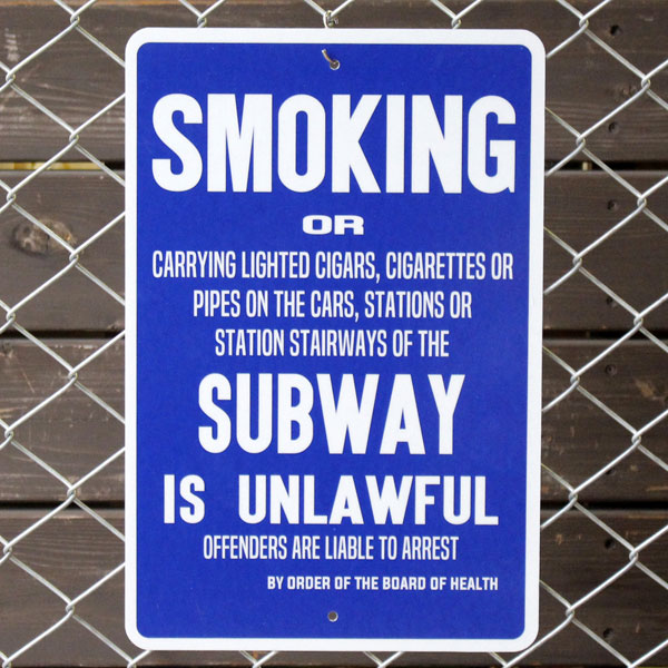 アメリカの工場直輸入の道路標識！ニューヨーク地下鉄の案内標識 S