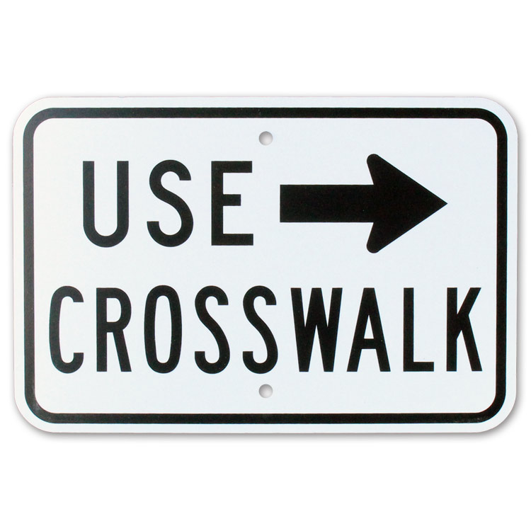 本格的なアメリカ製看板。トラフィックサイン USE CROSSWALK 横断歩道