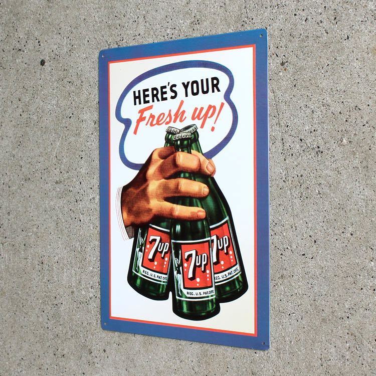 看板 メタルサイン 7UP Bottles セブンアップ ボトル SU-01 高さ42.5