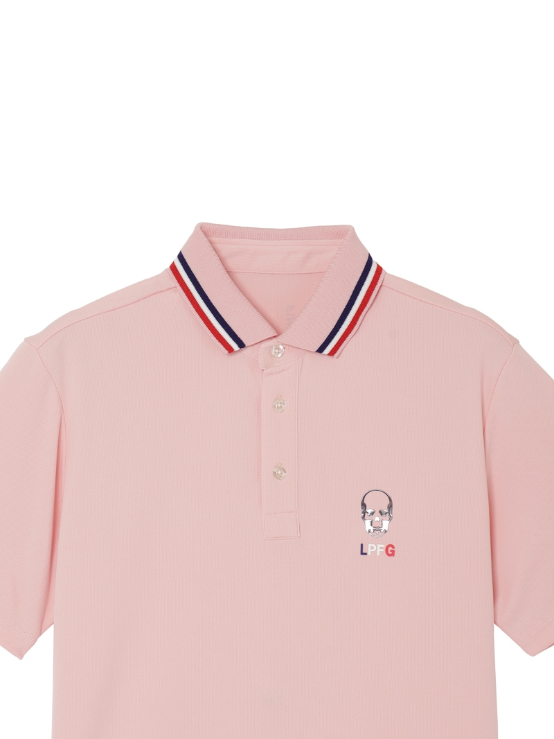 LPFG メンズ スカル＆トリコロール 半袖ポロシャツ |LUCIEN PELLAT