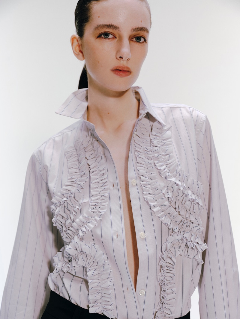 ストライプフリルシャツ |mila schon by chika kisada|CORONET（コロ