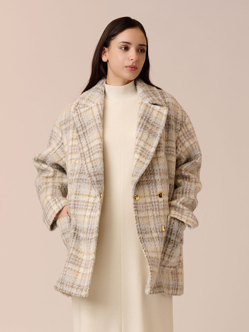 シャギーチェックコート |mila schon|CORONET（コロネット）公式