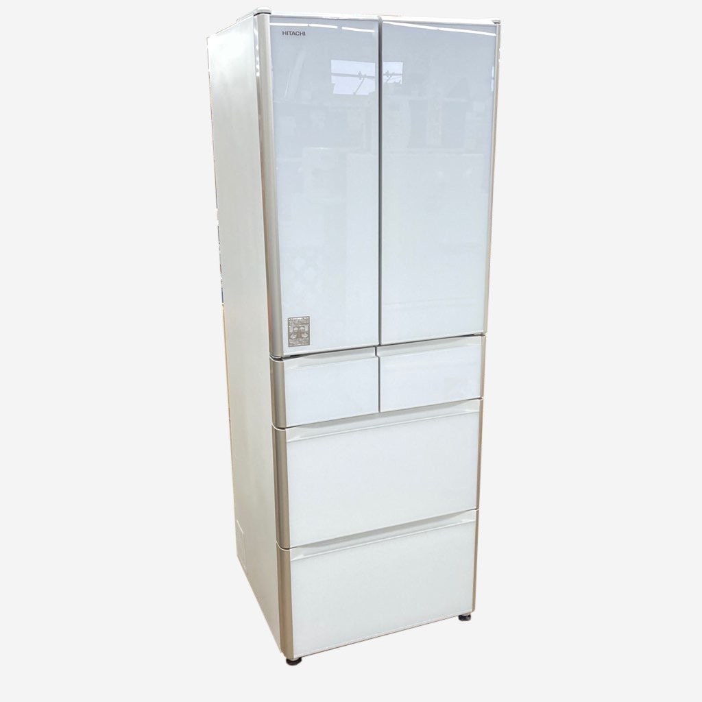 中古近郊自社便可 日立 430L 6ドア冷蔵庫 R-XG4300H-XW 2018年製 真空