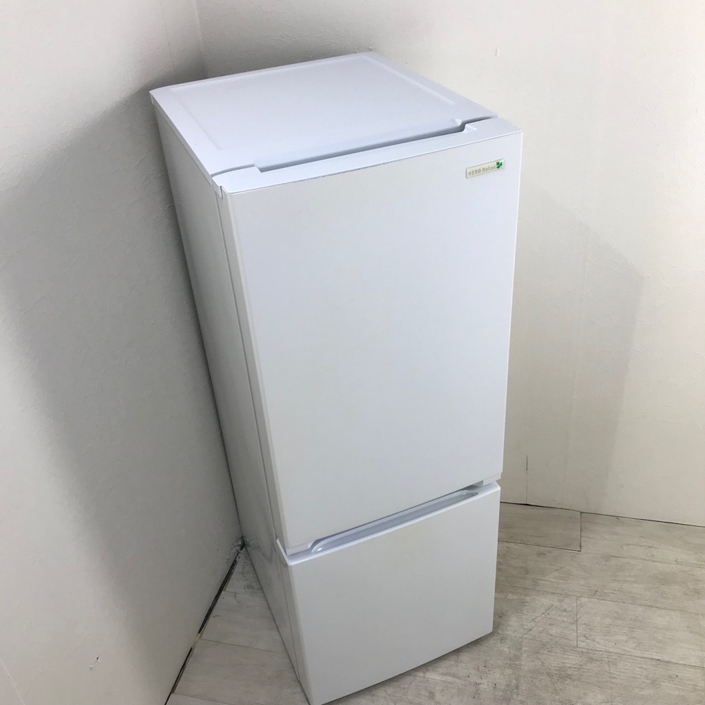 中古 156L 2ドア冷蔵庫 ヤマダ電機 YRZ-F15E1 2018年製 ホワイト 6ヶ月