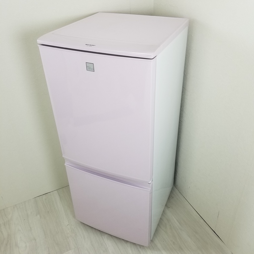 中古 137L 2ドア冷蔵庫 つけかえどっちもドア シャープ SJ-14E3-KP