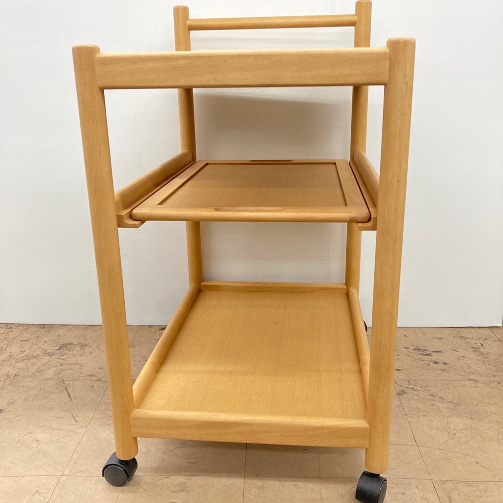 中古美品 karimoku カリモク家具 キッチンワゴン キャスター付き 配膳