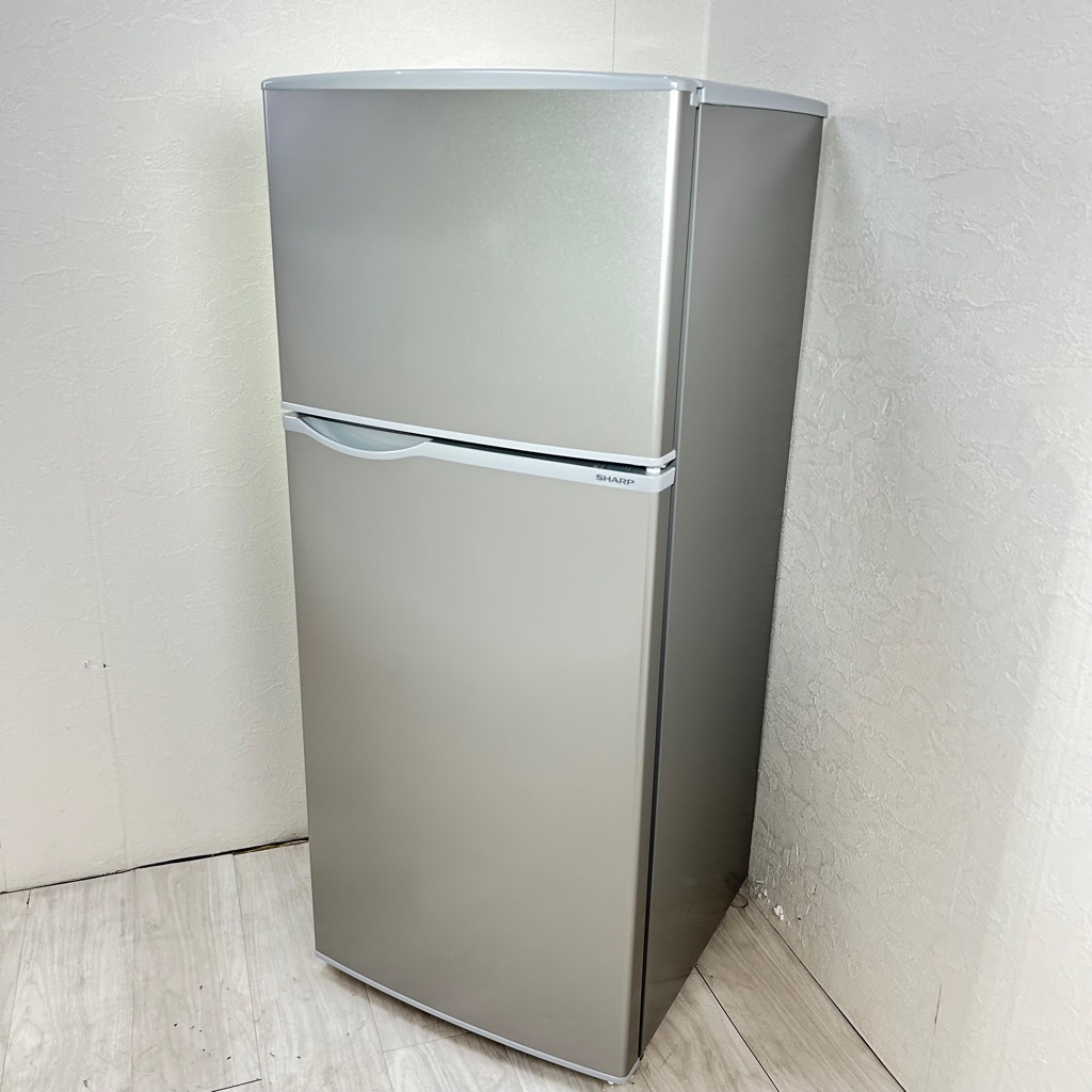 中古 128L 2ドア冷蔵庫 シャープ SJ-H13E-S 2021年製 シルバー