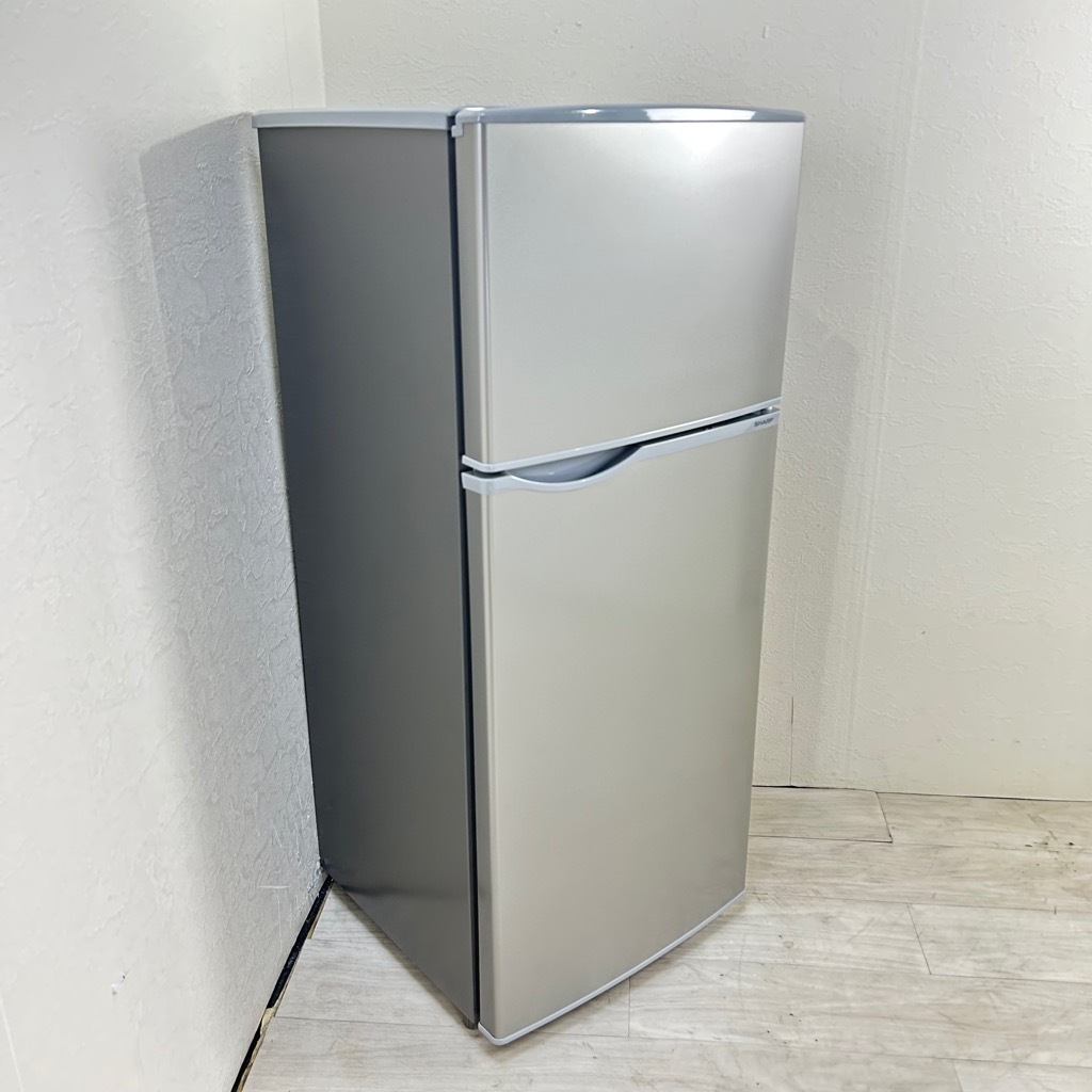 中古 128L 2ドア冷蔵庫 シャープ SJ-H13E-S 2021年製 シルバー