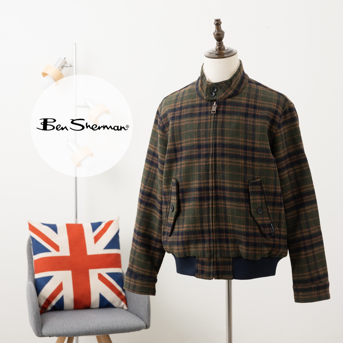 ベンシャーマン Ben Sherman ,ハリントン スイングトップ ジャンパー
