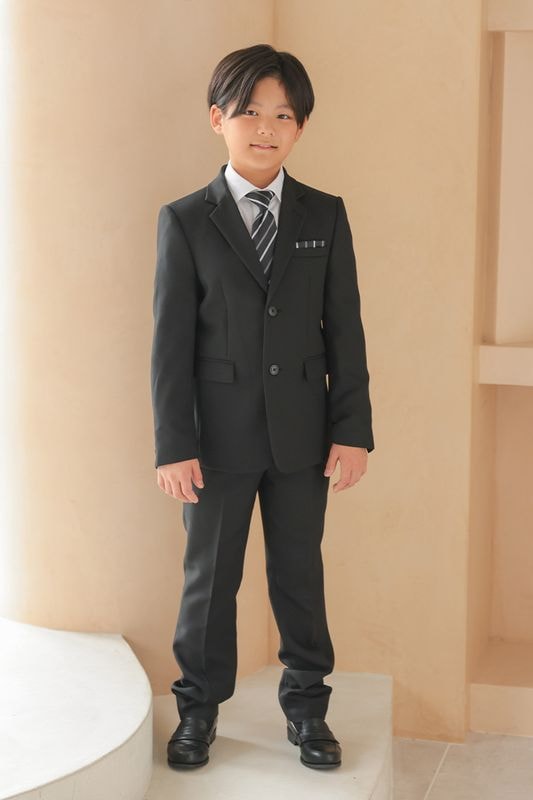 Boys ストライプフォーマルスーツ ネイビー 140cm(シャツ/ジャケット