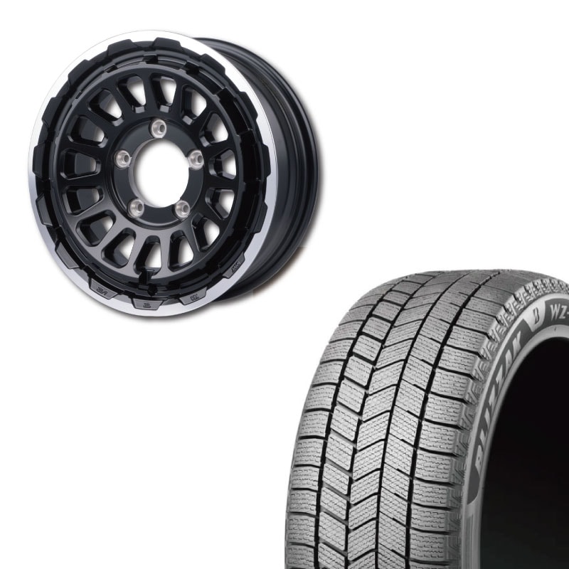 ③M.M.K ジムニー純正 スタッドレス 175/80R16 （青867） 175/80R16 選べるスタッドレスセット <br> UNIONRIM HR 16×5.5J +20