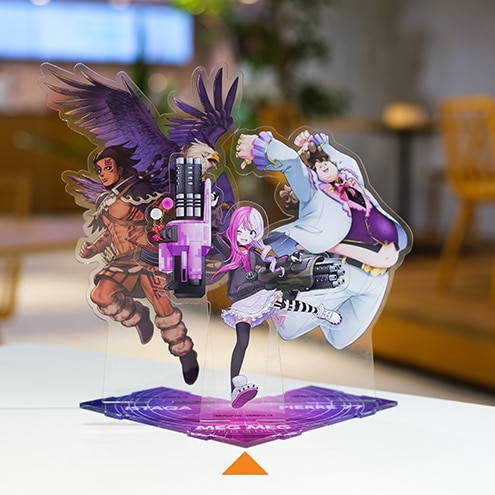 コンパス メグメグ アクリルスタンド 缶バッジ ラバスト コミケ 限定