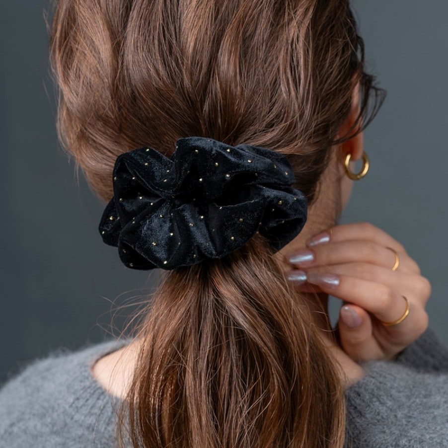 ゆうパケット】 シュシュ ヘアゴム ヘアアクセサリー ベロア