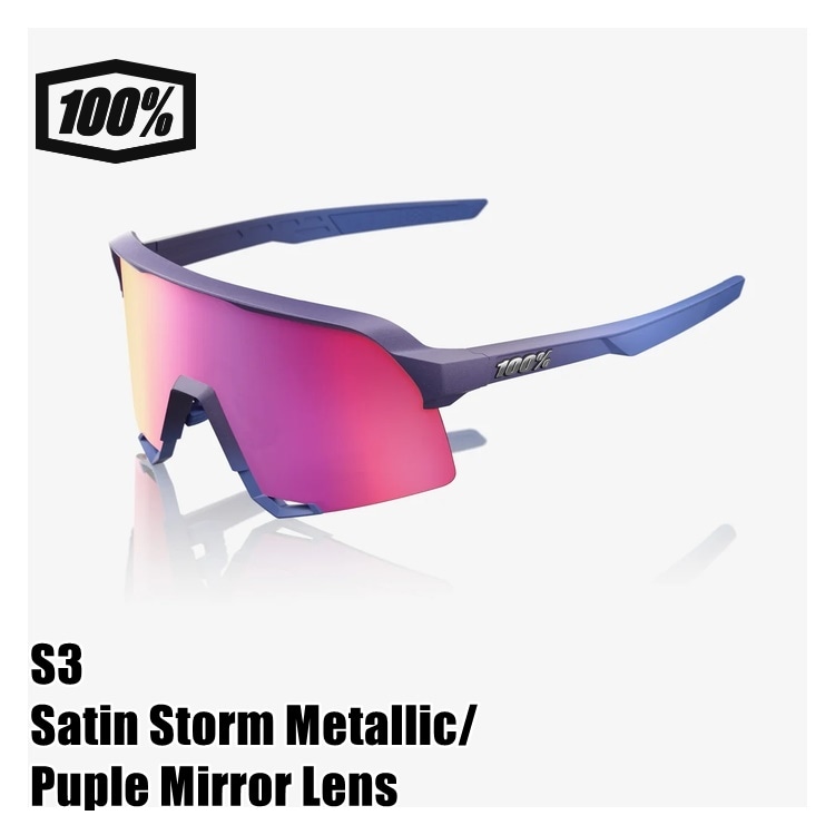 100% ワンハンドレッド S3 Satin Storm Metallic/Puple Mirror Lens
