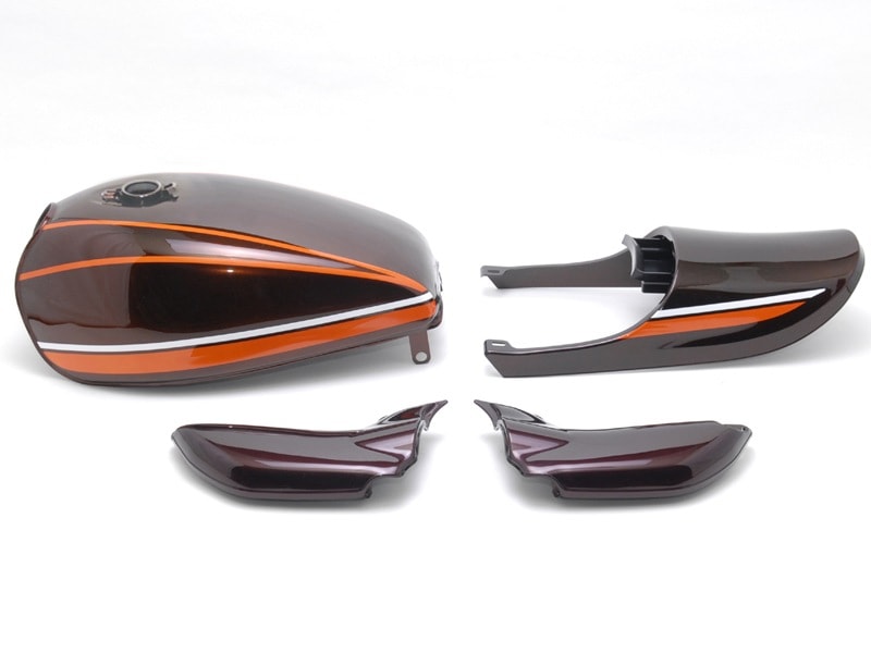 ゼファー750 Z2タイプ塗装済みスチールタンクセット(Z2キャップ仕様