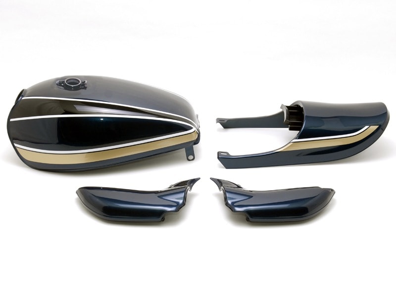 ゼファー750 Z2タイプスチールタンクセット(Z2キャップ仕様)イエロー