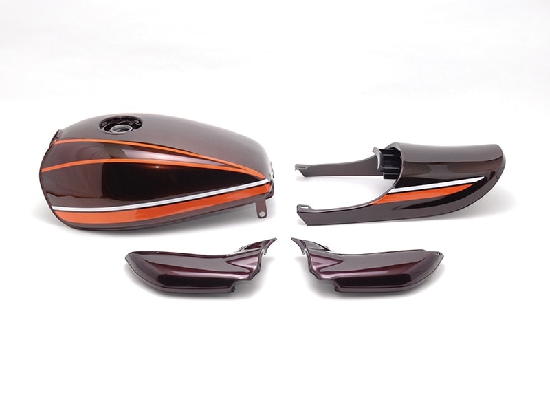 ゼファー750 Z2タイプスチールタンクセット(エアプレーンキャップ仕様