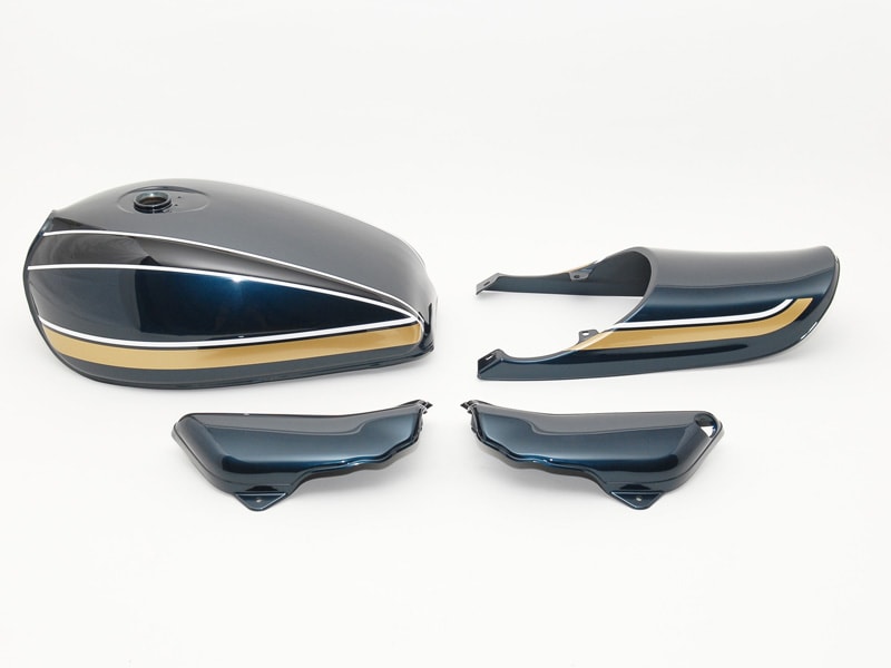 ゼファー1100 Z2タイプスチールタンクセット(青玉虫)【納期はお